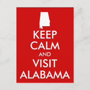 Keep Calm and Visit Alabama Postcard