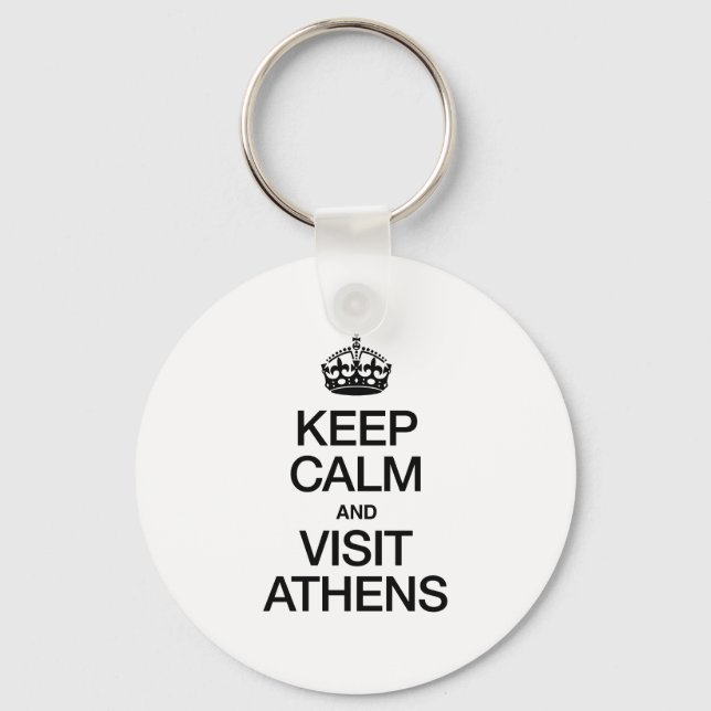 KEEP CALM AND VISIT ATHENS KEYCHAIN (Front)