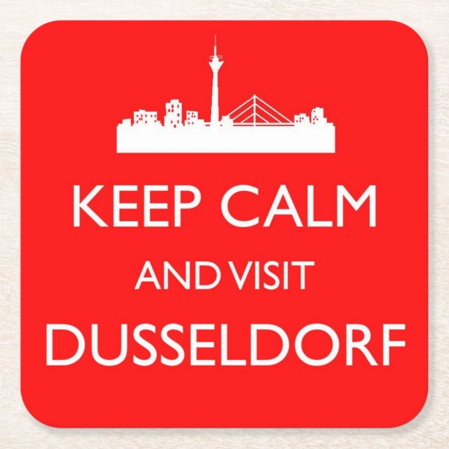 Keep Calm and Visit Dusseldorf - Germany Coaster (Front)