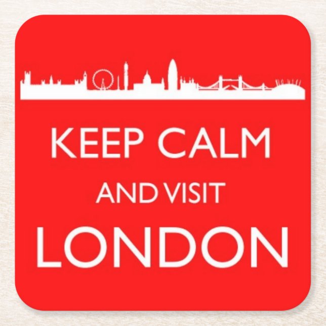 Keep Calm and Visit London Coaster (Front)