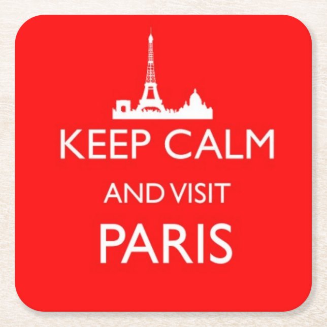 Keep Calm and Visit Paris Coaster (Front)