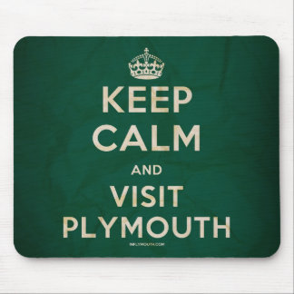 'Keep Calm and Visit Plymouth' Mousemat Mouse Pad