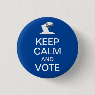 Keep Calm and Vote 2026 1 Inch Round Button