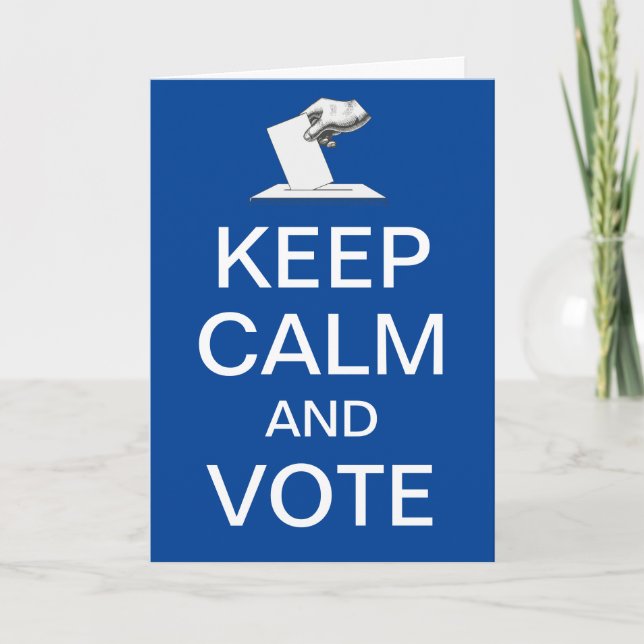 Keep Calm and Vote 2026 Card (Front)