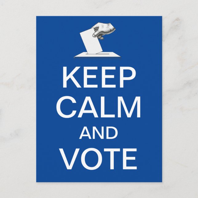 Keep Calm and Vote 2026 Postcard (Front)