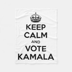 Keep Calm And Vote Kamala 2024 Pro Harris Wheimer Fleece Blanket