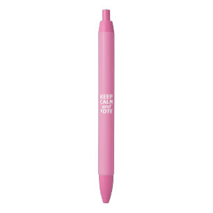keep calm and vote modern typography pink black ink pen