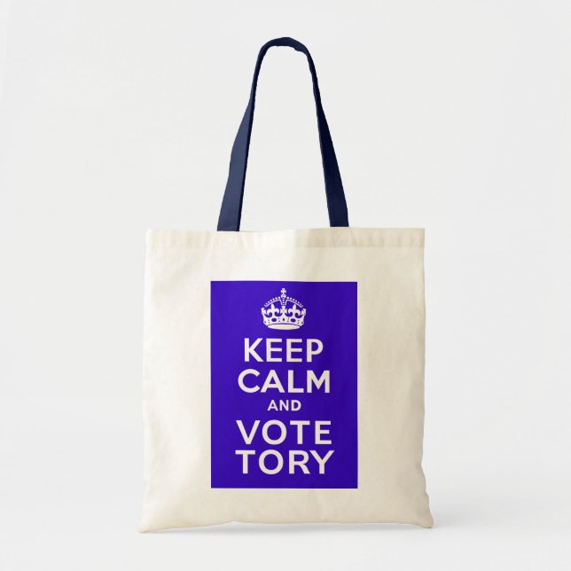 Keep Calm And Vote Tory ~ Political U.K Tote Bag (Front)