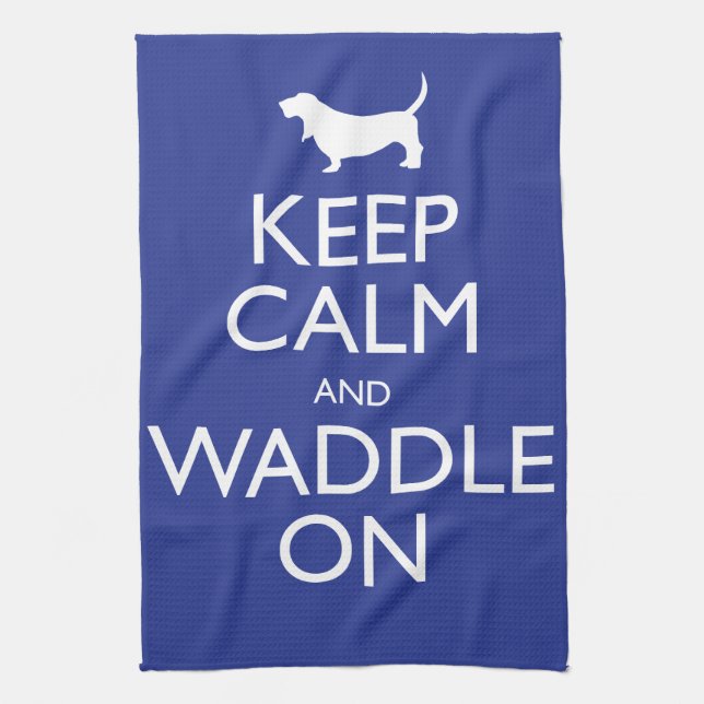 Keep Calm and Waddle on Kitchen Towel (Vertical)