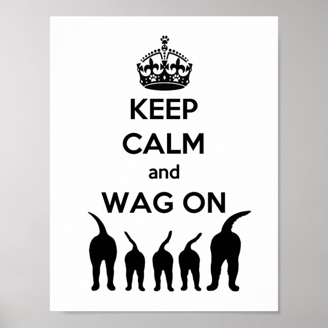 KEEP CALM and WAG ON Poster (Front)