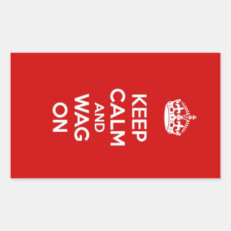 Keep Calm and Wag On Sticker