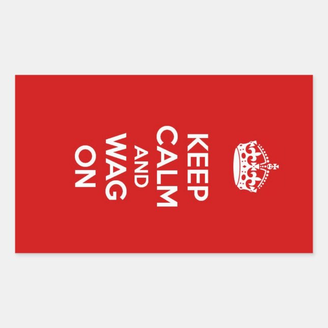 Keep Calm and Wag On Sticker (Front)