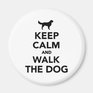 Keep calm and walk dog magnet