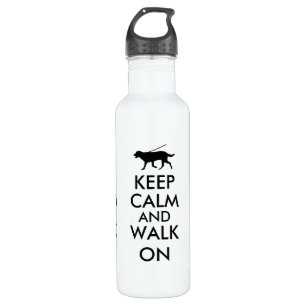 Keep Calm and Walk On Dog Walking Labrador 710 Ml Water Bottle