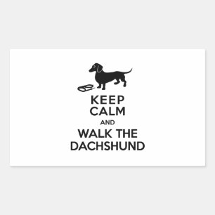 Keep Calm and Walk the Dachshund - Cute Doxie Sticker