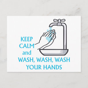 Keep Calm and Wash Wash... Postcard