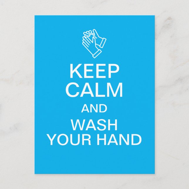 Keep Calm and Wash Your Hand Postcard (Front)