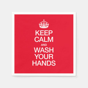 KEEP CALM AND WASH YOUR HANDS NAPKIN
