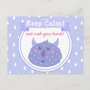 Keep Calm and wash your hands! Stop Corona Virus Postcard