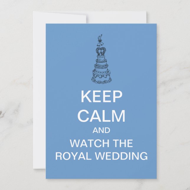 KEEP CALM And Watch The Royal Wedding Invitation (Front)