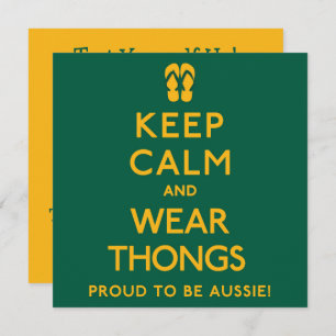 Keep Calm and Wear Thongs! Invitation