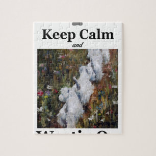Keep Calm and Westie On, west highland terrier Jigsaw Puzzle