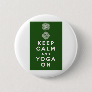 Keep Calm and Yoga On 2 Inch Round Button