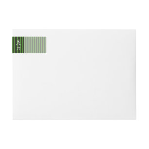 KEEP CALM AND Your Creative Text Green Stripes Wrap Around Label