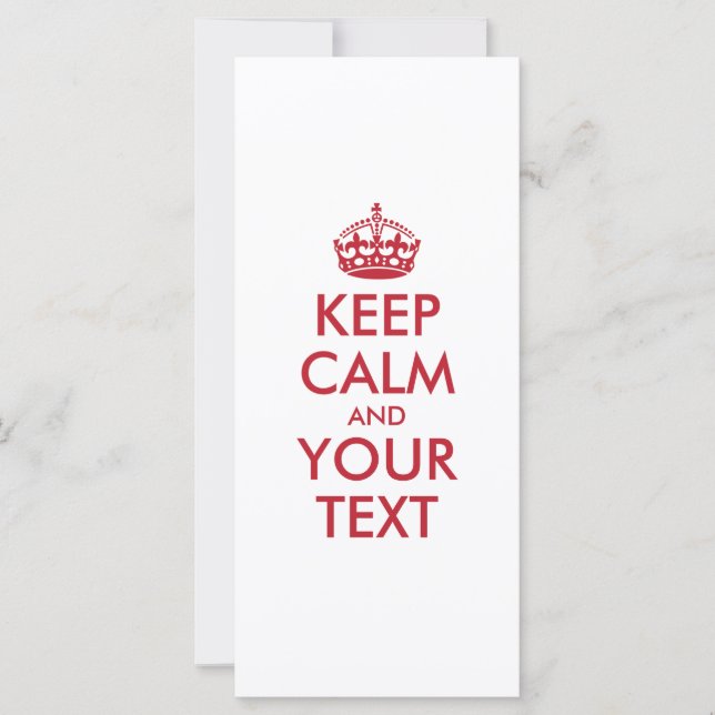 KEEP CALM and YOUR TEXT (Front)