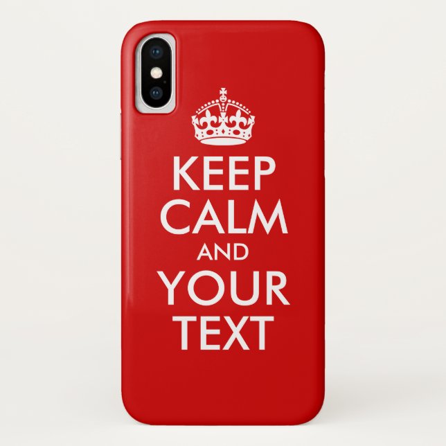 Keep Calm and Your Text Case-Mate iPhone Case (Back)