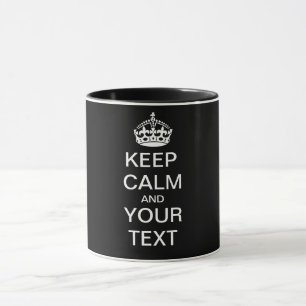 KEEP CALM and YOUR TEXT - Change background Mug