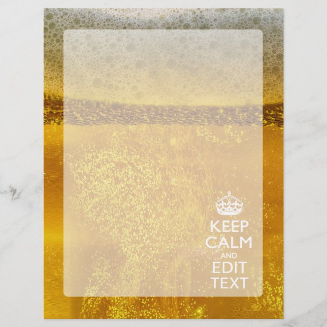 Keep Calm And Your Text for some Great Beer (Front)