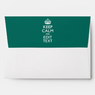 Keep Calm And Your Text on Accent Turquoise Envelope