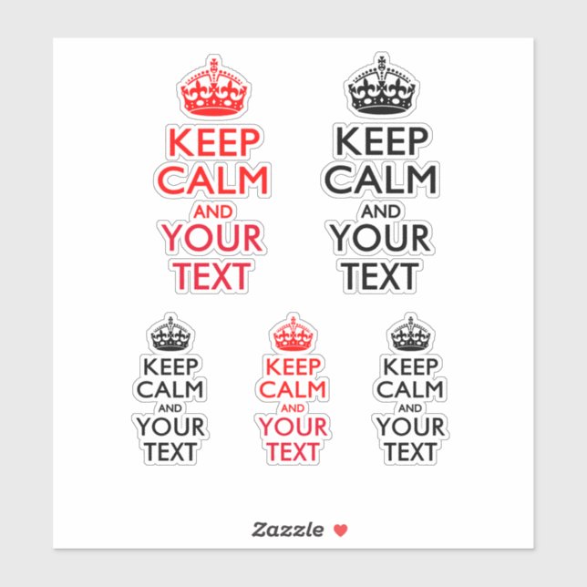 Keep Calm And Your Text on Black and Red (Sheet)