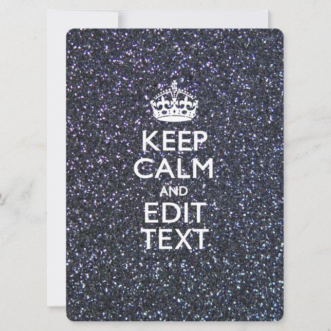 Keep Calm and Your Text on Midnight decor (Front)