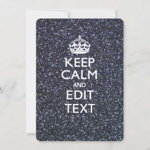 Keep Calm and Your Text on Midnight decor