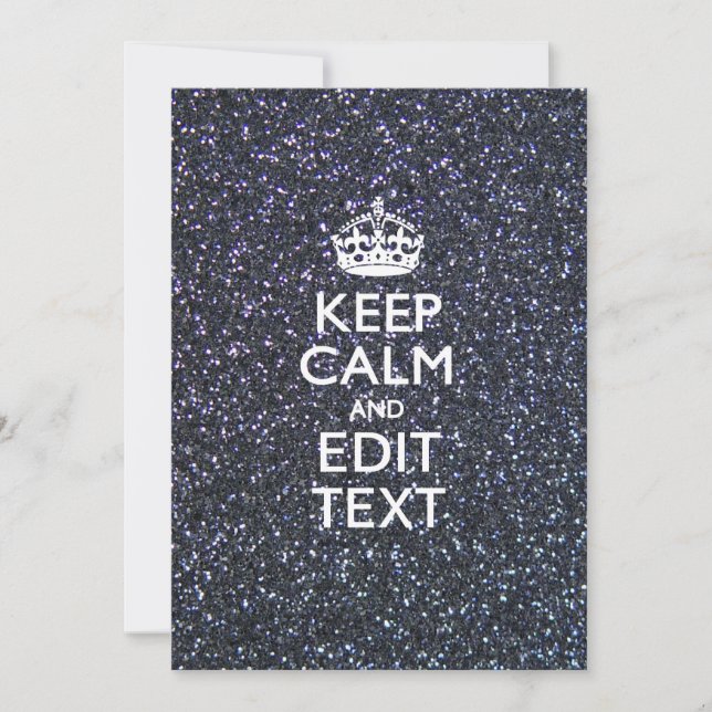 Keep Calm and Your Text on Midnight decor (Front)