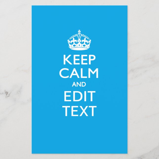 Keep Calm And Your Text on Sky Blue Flyer (Front)