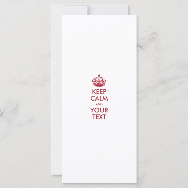 KEEP CALM and YOUR TEXT - Personalized TEXT (Front)