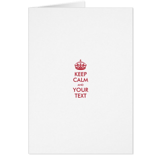 KEEP CALM and YOUR TEXT - personalized text (Front)
