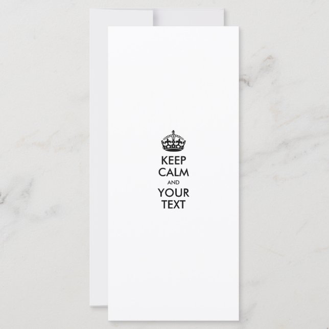 KEEP CALM and YOUR TEXT - Personalized TEXT (Front)