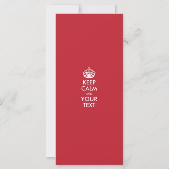 KEEP CALM and YOUR TEXT - Personalized TEXT (Front)