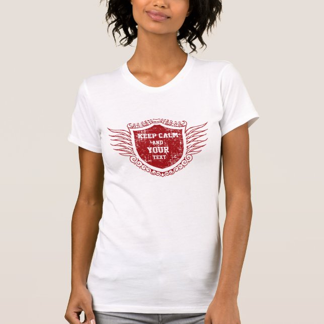 Keep Calm and Your Text T-Shirt (Front)