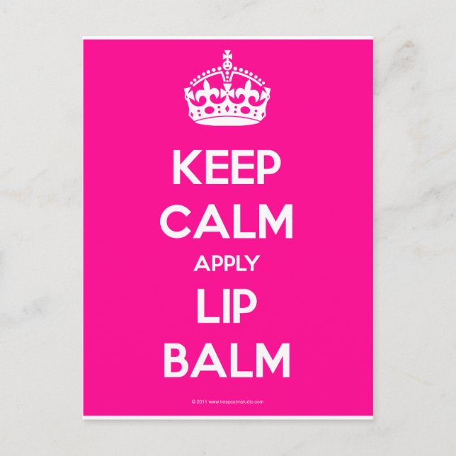 Keep-Calm-Apply-Lip-Balm.pdf Postcard (Front)