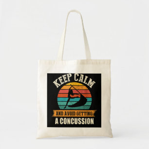 Keep Calm & Avoid Getting A Concussion Funny Color Tote Bag