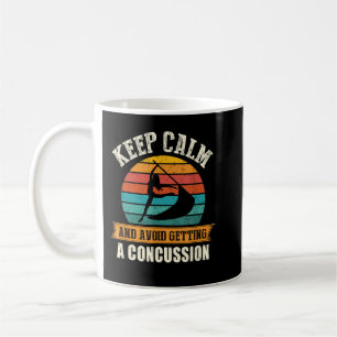 Keep Calm & Avoid Getting A Concussion Funny Colou Coffee Mug