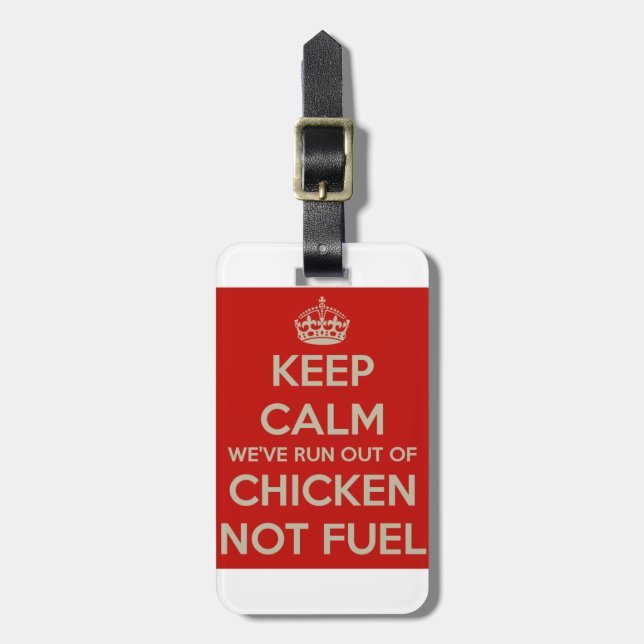 Keep Calm Bag Tag (Front Vertical)