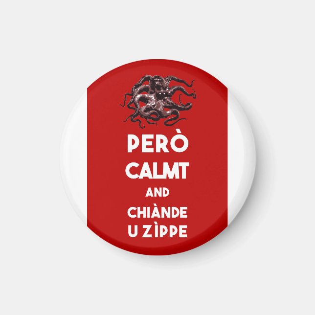 Keep calm barese octopus magnet (Front)