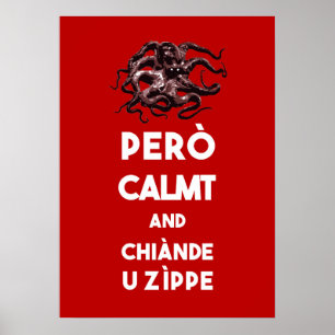 Keep calm barese octopus poster