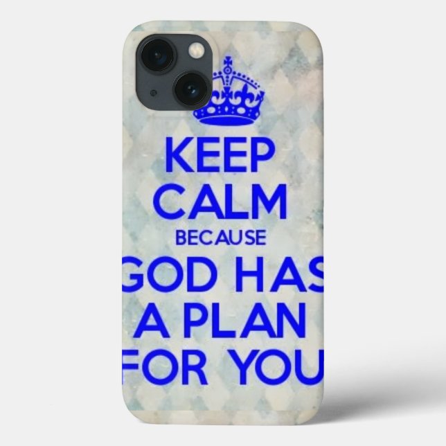 Keep Calm because God Has a Plan For You iPad Case (Back)